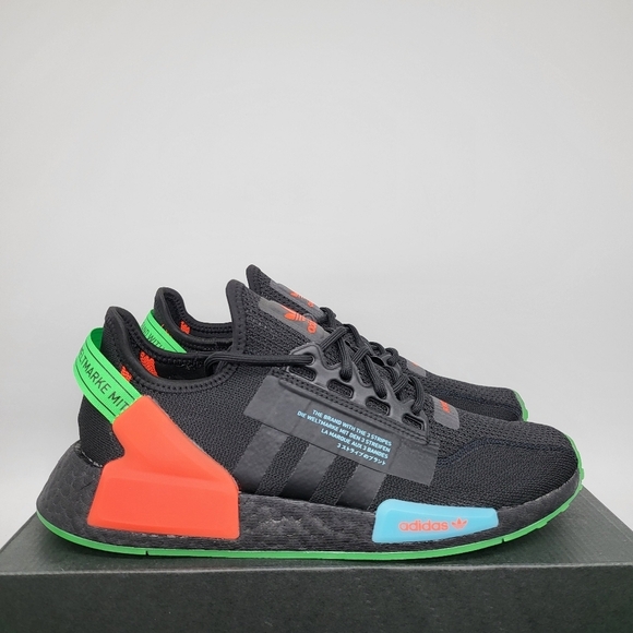 New Adidas NMD_R1 V2 \'Glow In The Dark\' Men\'s Running Shoes Size 9.5 main image 7